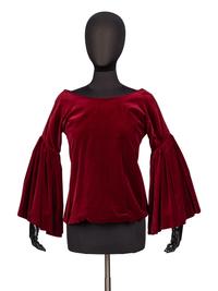 Adolfo, Burgundy Velvet Top, 1969