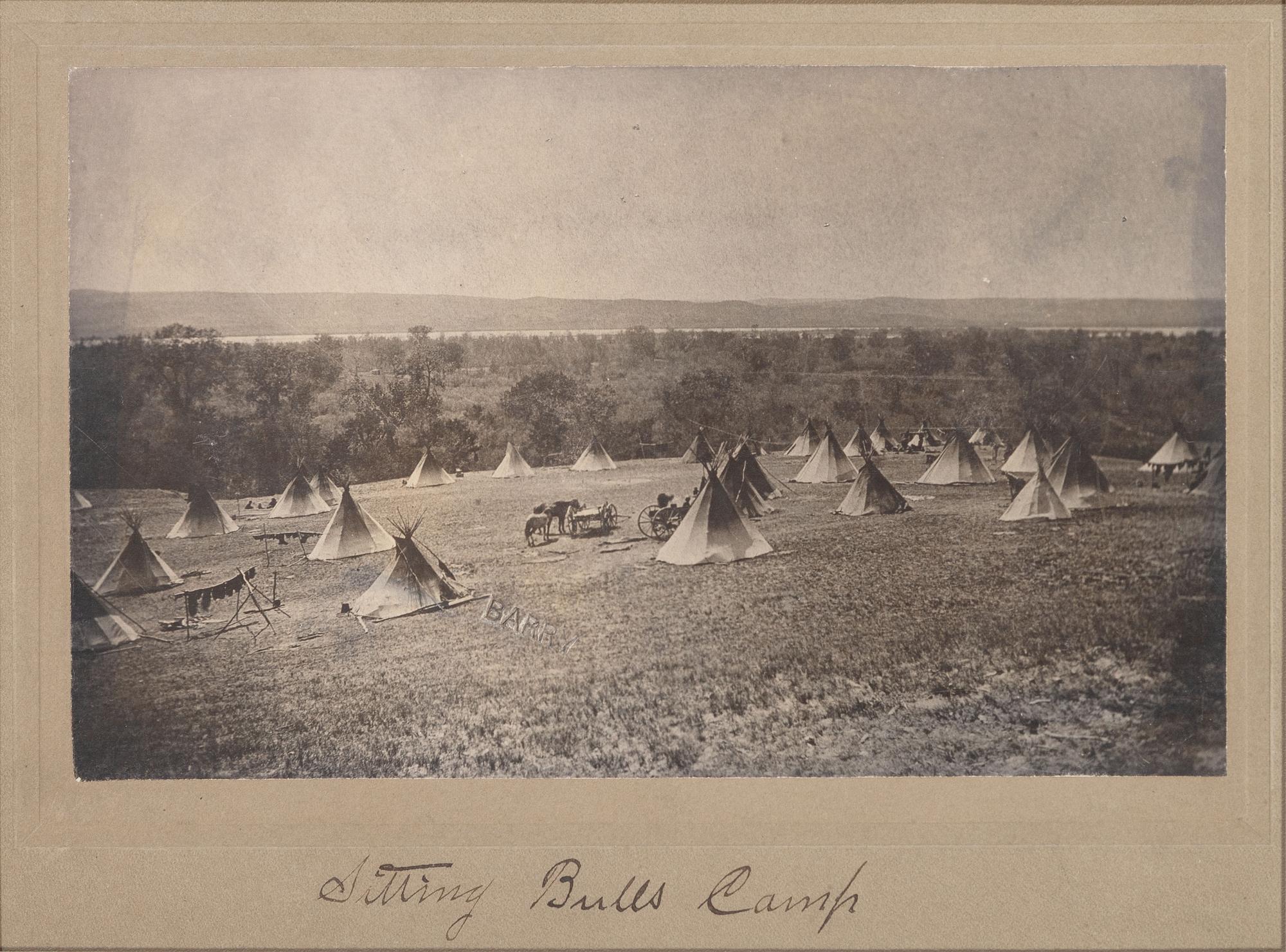 BARRY, David F. (1854-1934), photographer. Photograph of Sitting Bull's camp at the Standing Rock Agency.