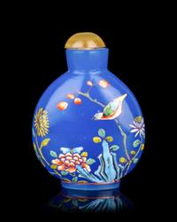 Four Chinese Painted Glass Snuff Bottles