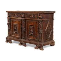 An Italian Walnut Console Cabinet