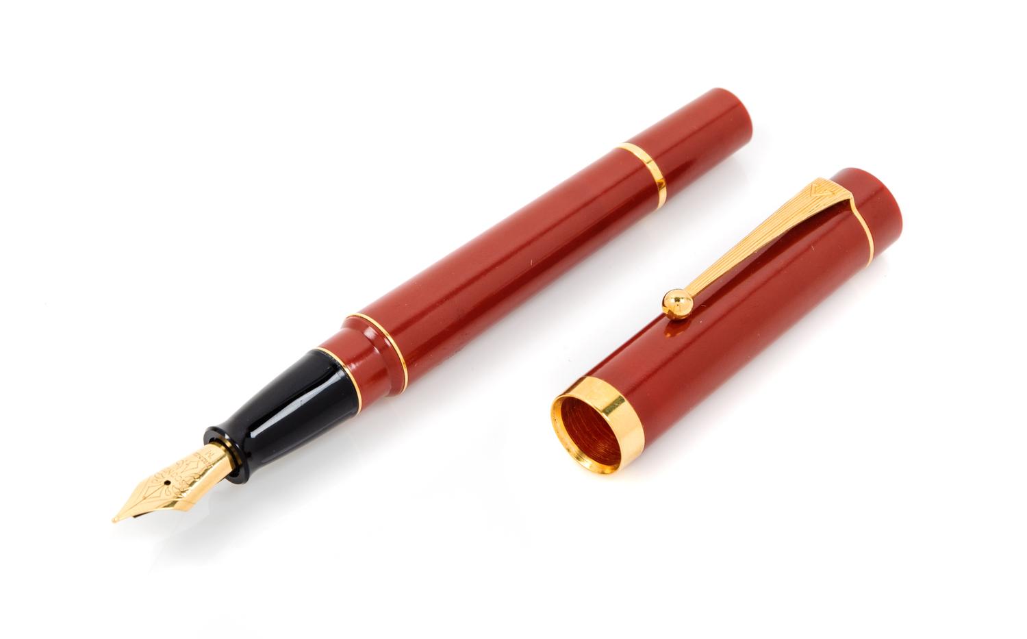A Visconti Monte Carlo Russet Bakelite Fountain Pen