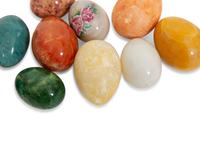 A Collection of Eleven Marble, Alabaster and Onyx Eggs