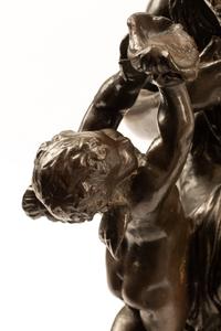 A French Patinated Bronze Figural Group After Moreau