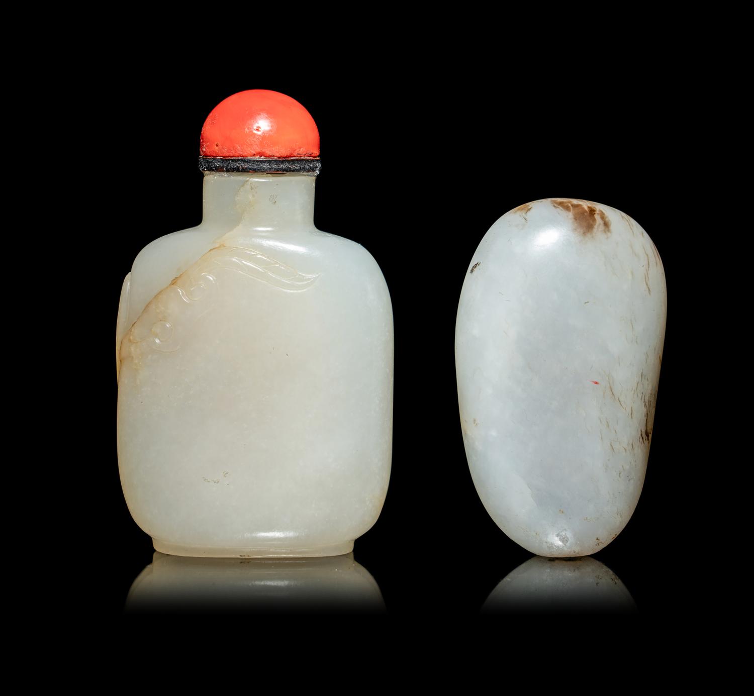 Two Chinese Jade Snuff Bottles