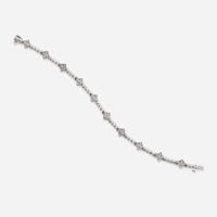 A 14K White Gold and Diamond Bracelet