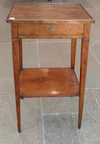 A Wood Side Table Height 28 x width 17 1/4 inches.