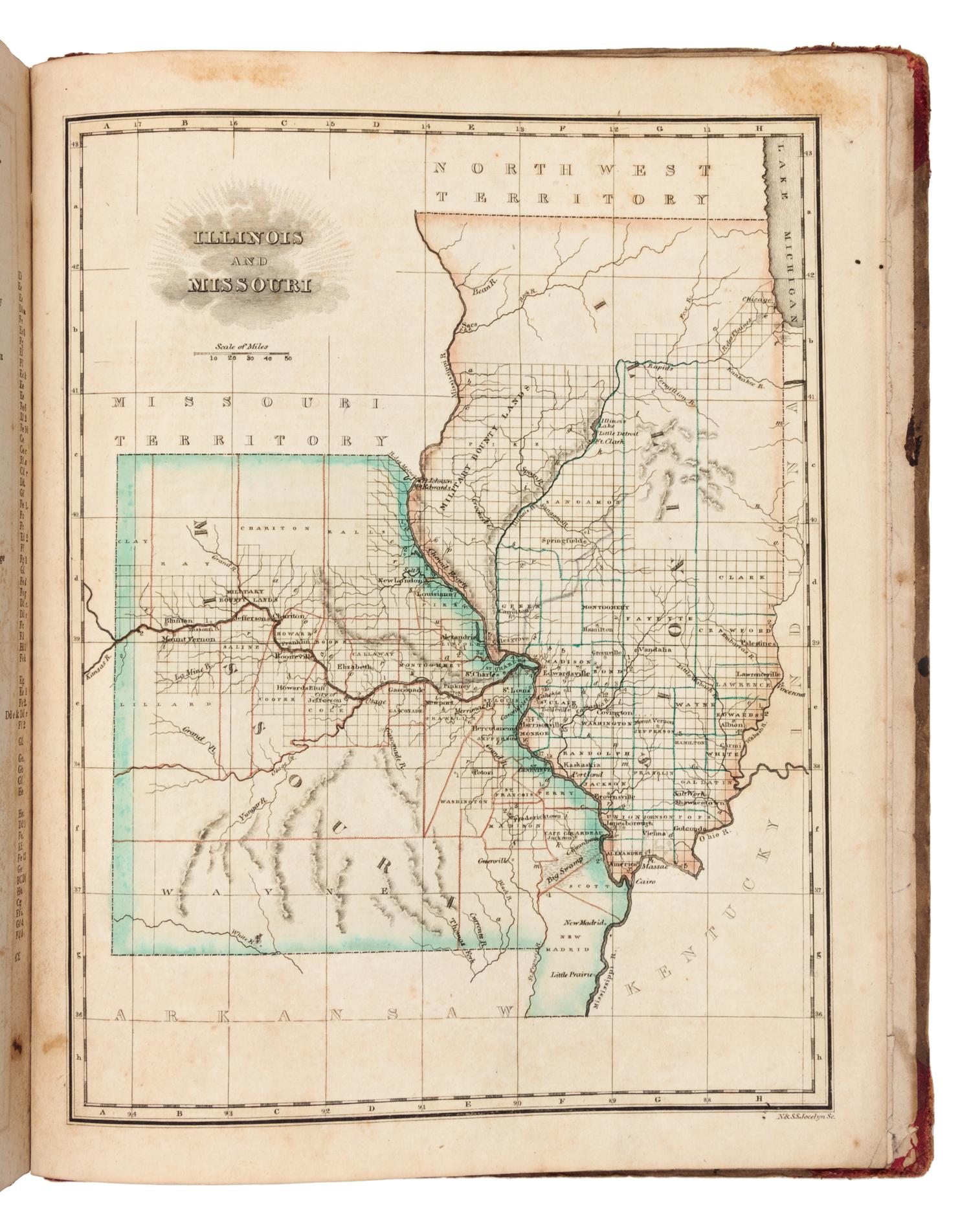 MORSE, Sidney Edwards (1794-1871). Atlas of the United States. New Haven: N. & S. S. Jocelyn, 1823.