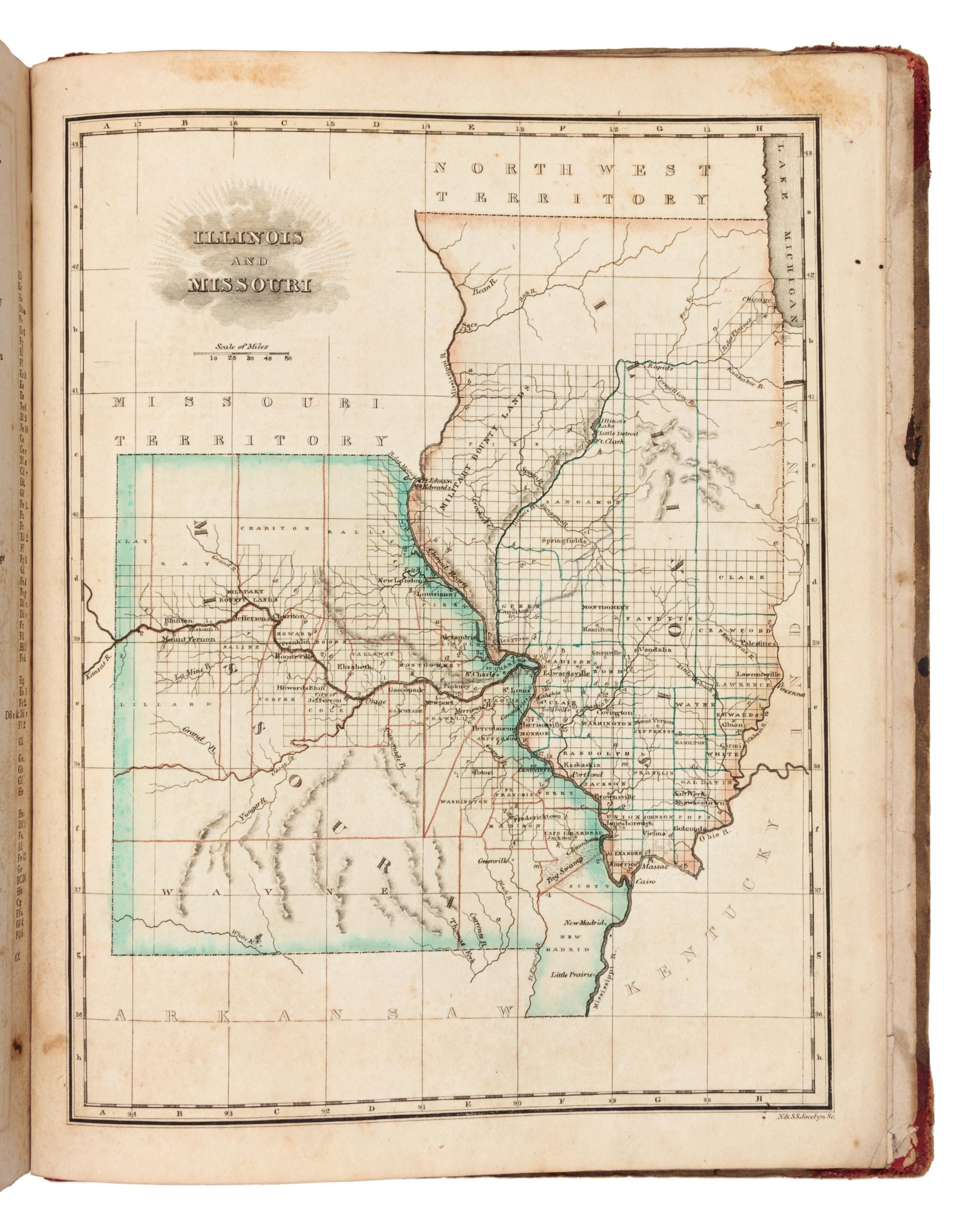 MORSE, Sidney Edwards (1794-1871). Atlas of the United States. New Haven: N. & S. S. Jocelyn, 1823.