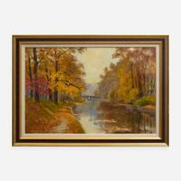 Ranulph Bye (American, 1916 - 2003) Along the Canal