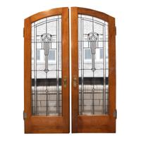 A Pair of Leaded Glass Doors 60" W x 1.75" D x 84" H — United States, Early 20th Century