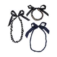 Lanvin, Three Costume Pearl & Ribbon Necklaces