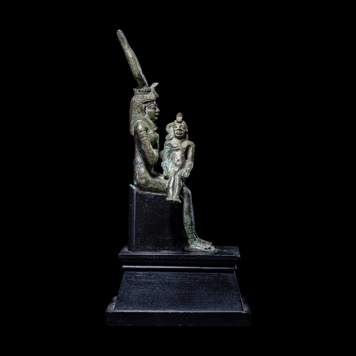 An Egyptian Bronze Isis and Horus