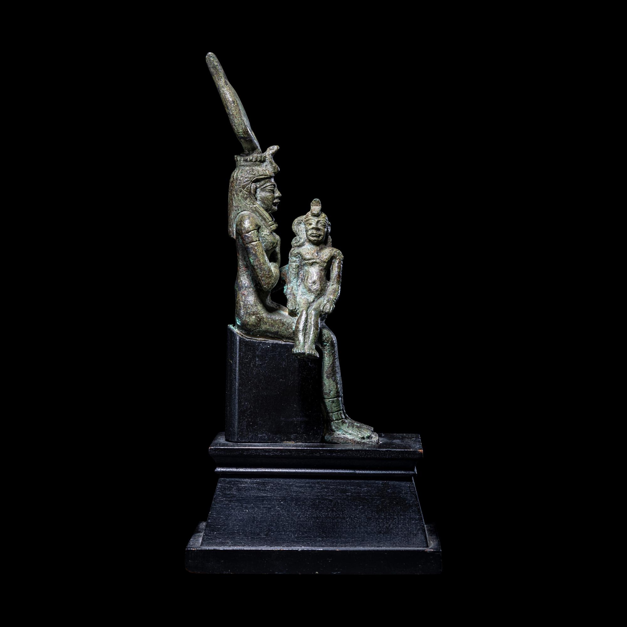An Egyptian Bronze Isis and Horus