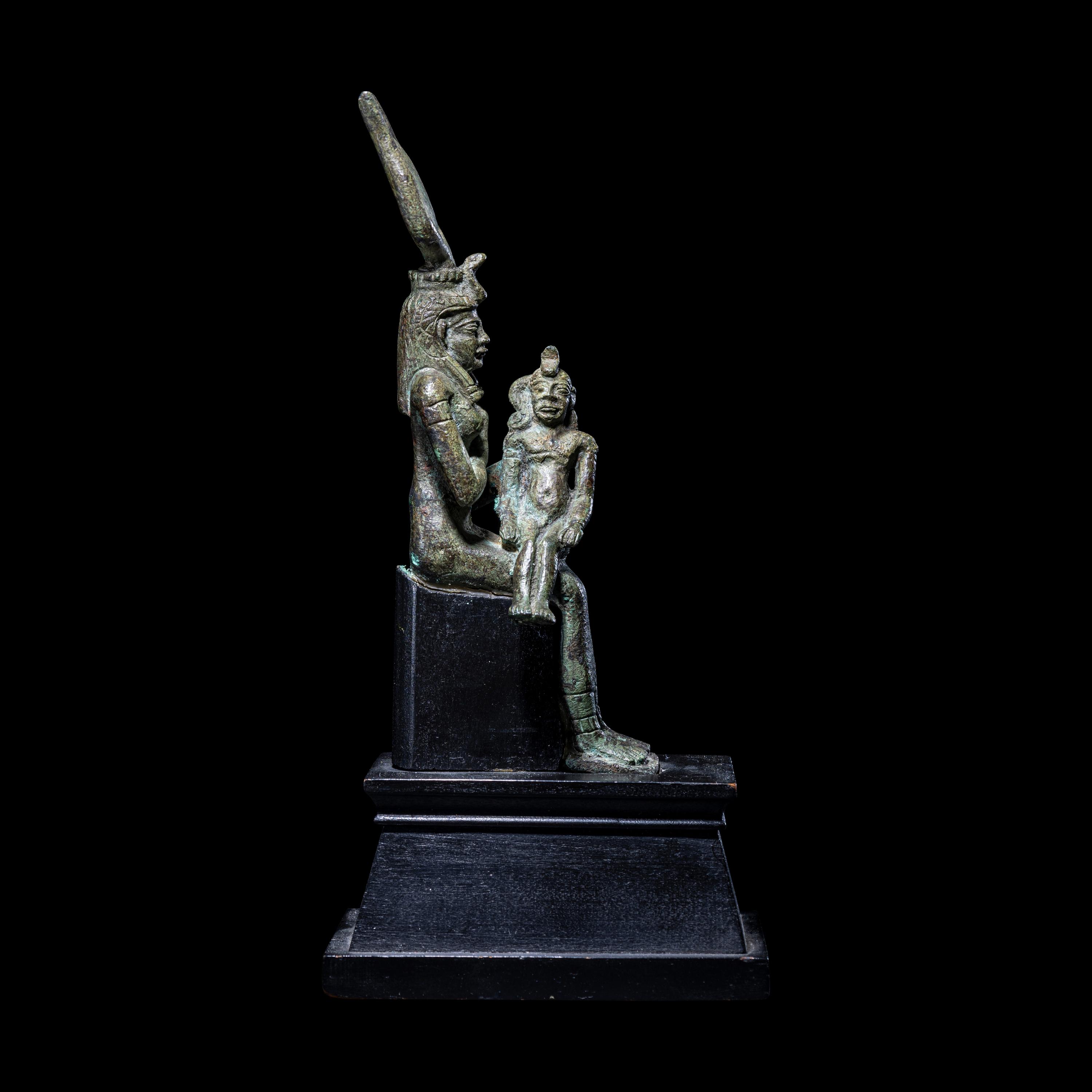 An Egyptian Bronze Isis and Horus
