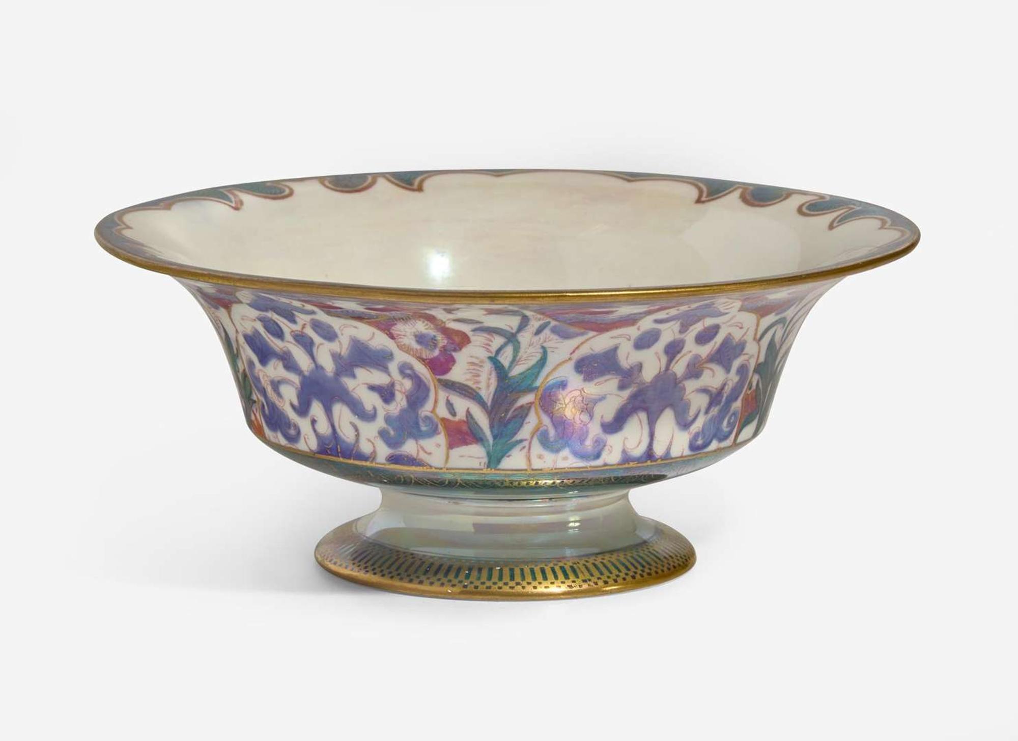 An Unusual Wedgwood Fairyland Lustre Footed Bowl, UK, circa 1925