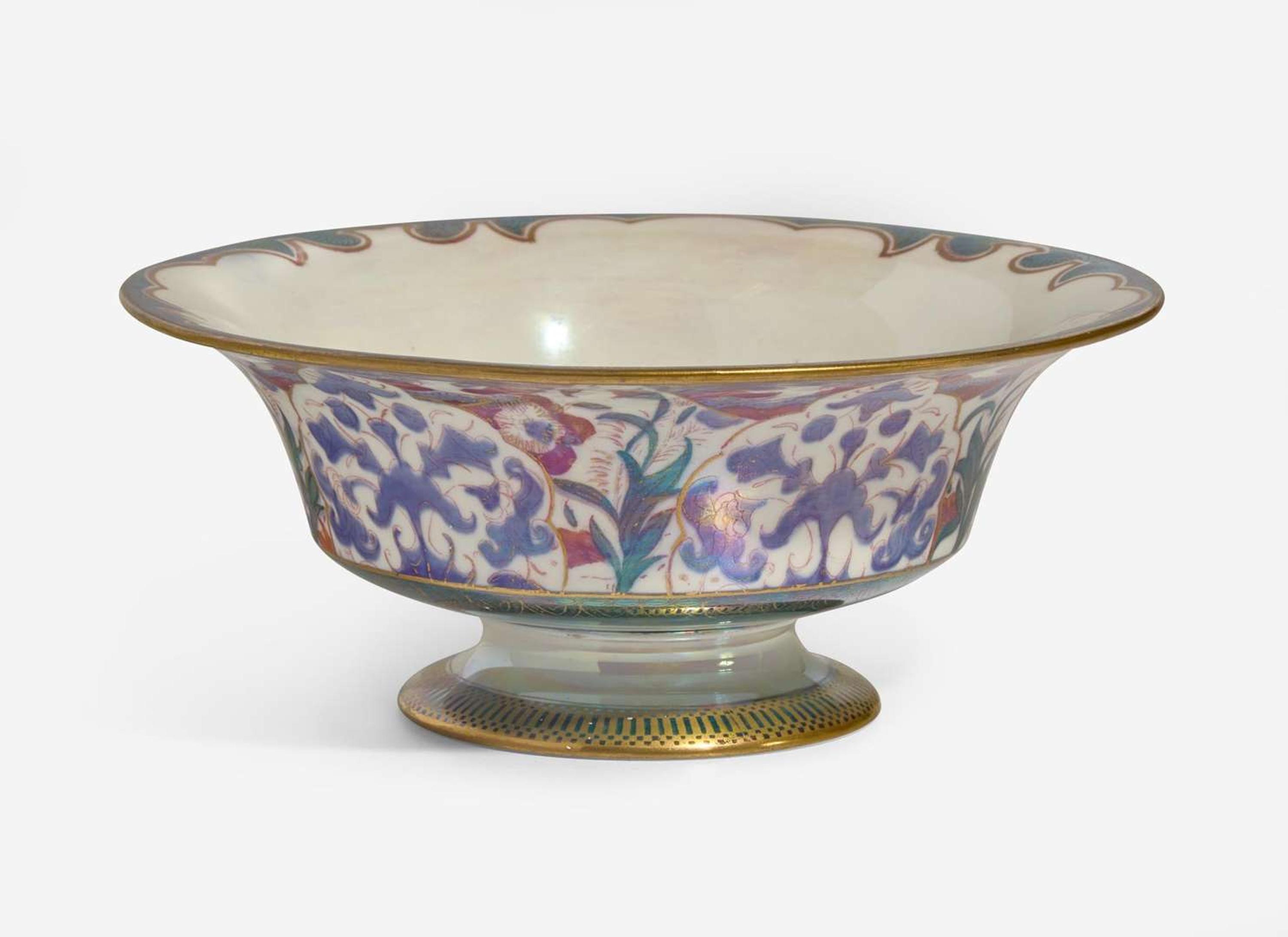 An Unusual Wedgwood Fairyland Lustre Footed Bowl, UK, circa 1925