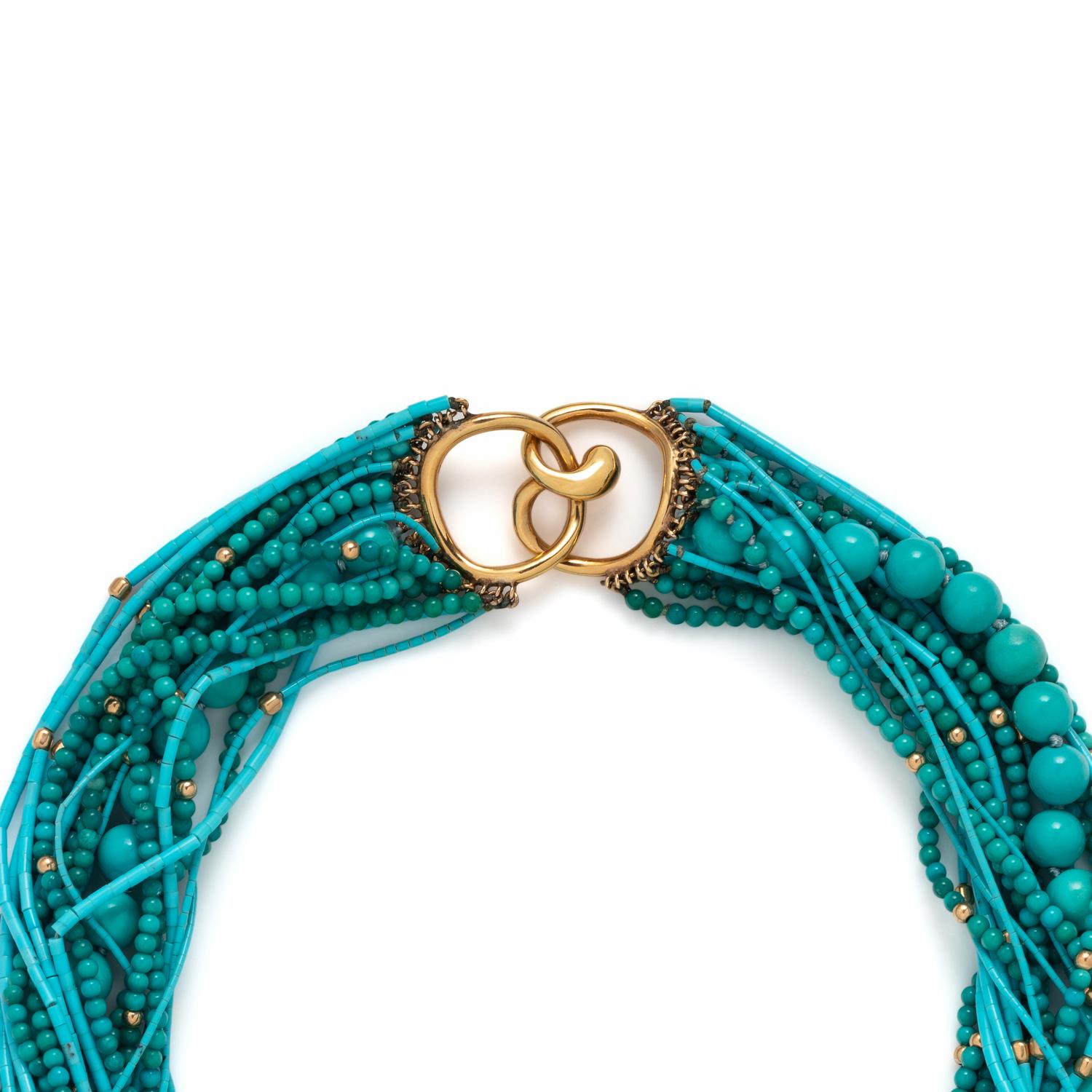 ANGELA CUMMINGS, TURQUOISE TORSADE NECKLACE