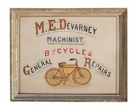 Five Framed Specialty Shop Advertising Hand Colored Prints and Watercolors