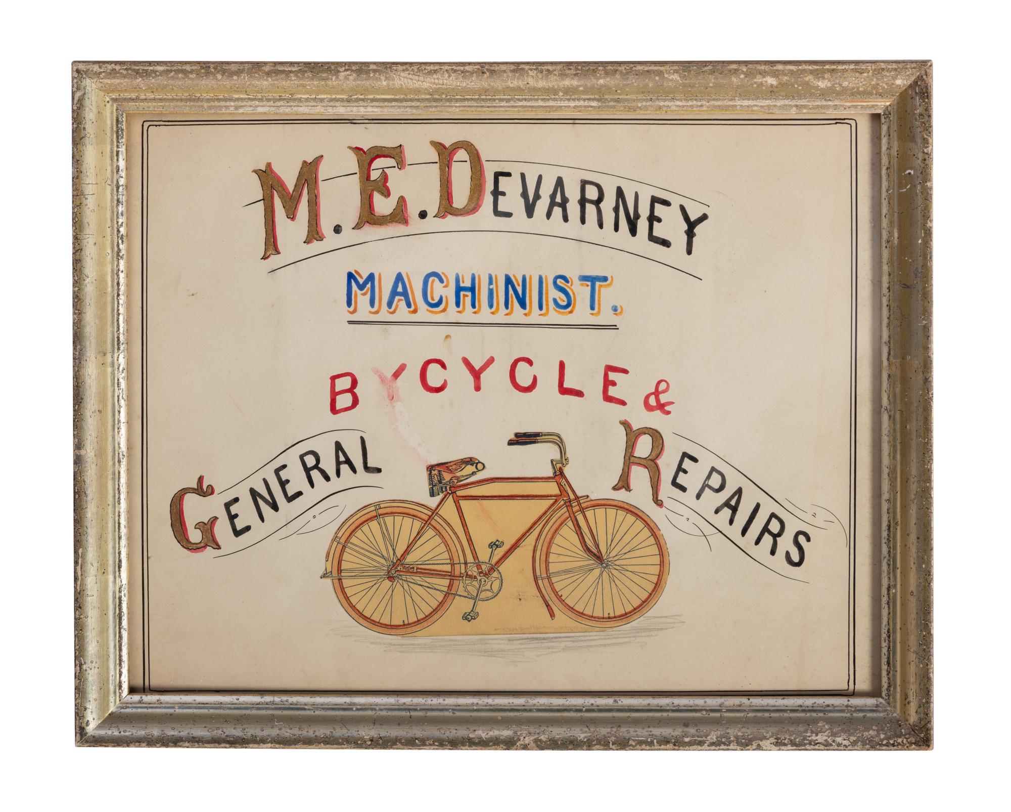 Five Framed Specialty Shop Advertising Hand Colored Prints and Watercolors