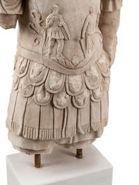 A Continental Marble Torso of a Roman Soldier