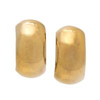 YELLOW GOLD HOOP EARCLIPS