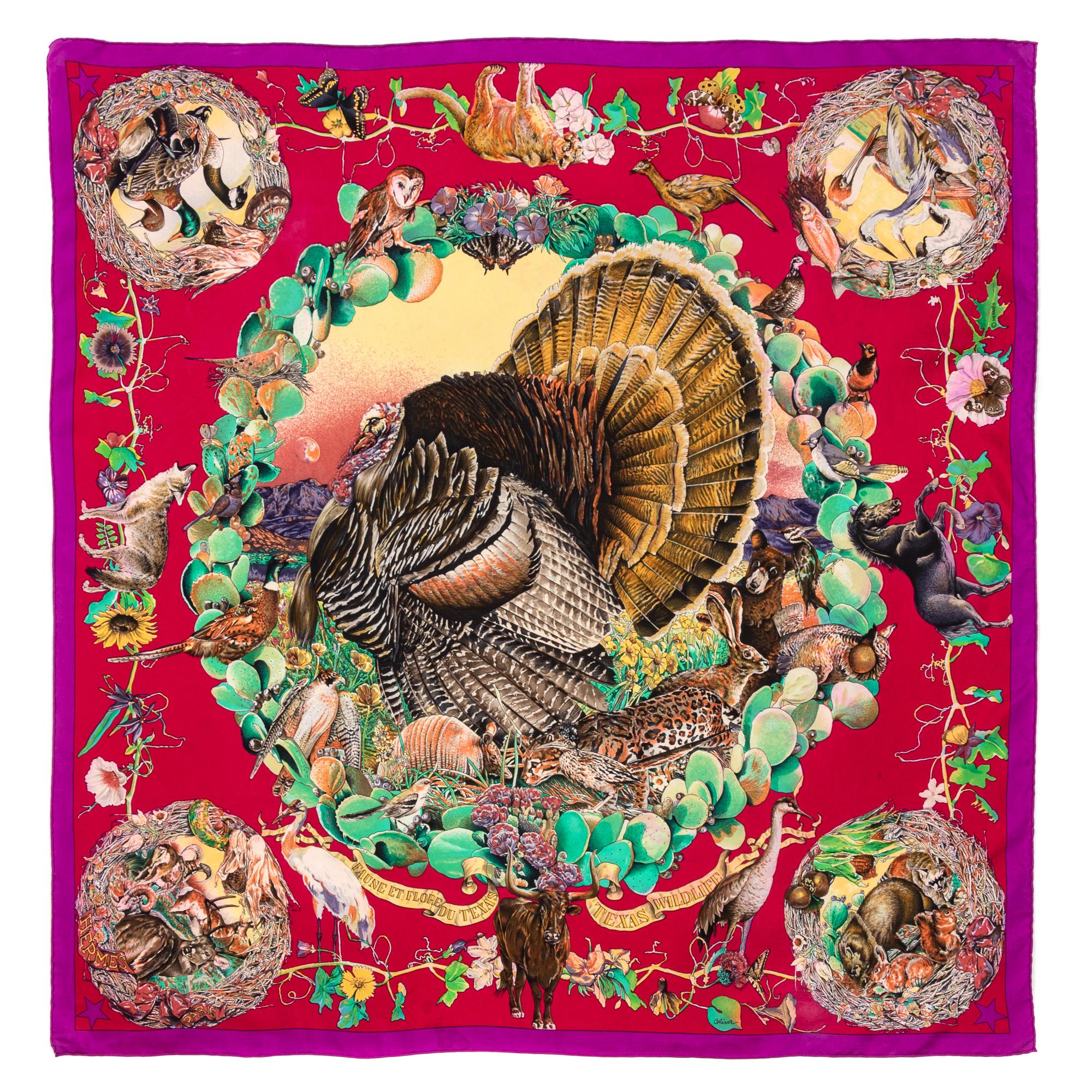 Hermès 90cm Silk Scarf, Kermit Oliver