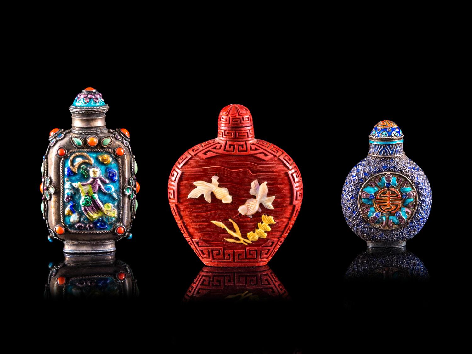 Three Chinese Snuff Bottles