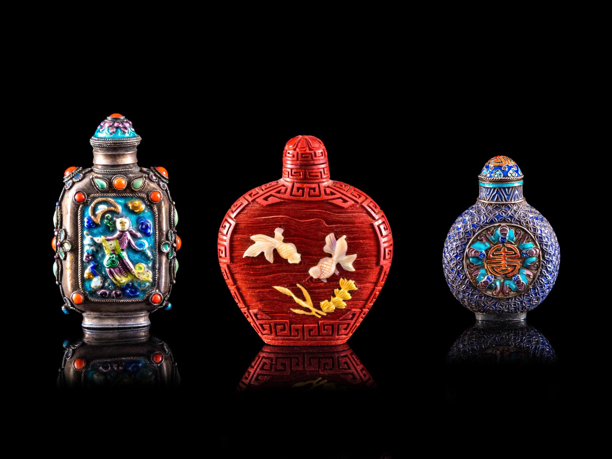 Three Chinese Snuff Bottles