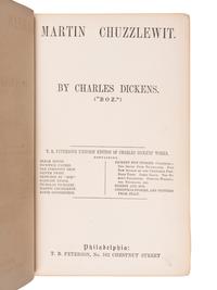 [ARTHUR, Chester (1830-1886), his copy]. DICKENS, Charles (1812-1870). Martin Chuzzlewit . [“The Life and Adventures of Martin Chuzzlewit”]. Philadelphia: T. B. Peterson, [ca 1850s].