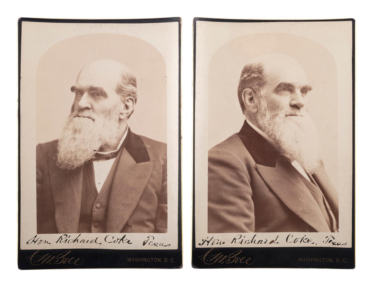 [TEXAS]. A group of 5 cabinet cards featuring Texas governors, and other notables, including: