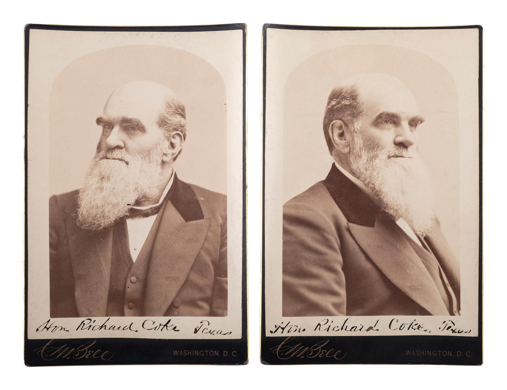 [TEXAS]. A group of 5 cabinet cards featuring Texas governors, and other notables, including: