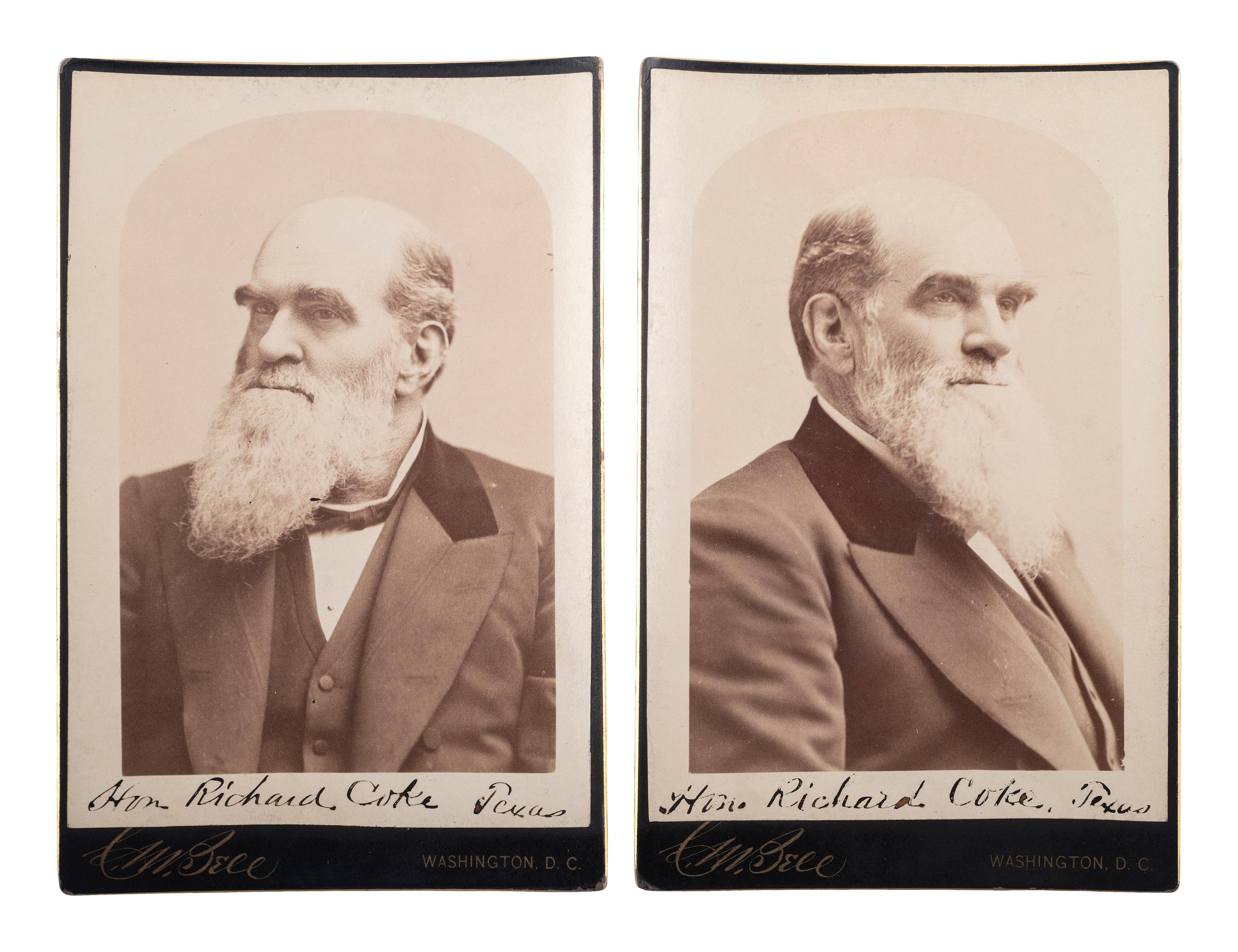 [TEXAS]. A group of 5 cabinet cards featuring Texas governors, and other notables, including: