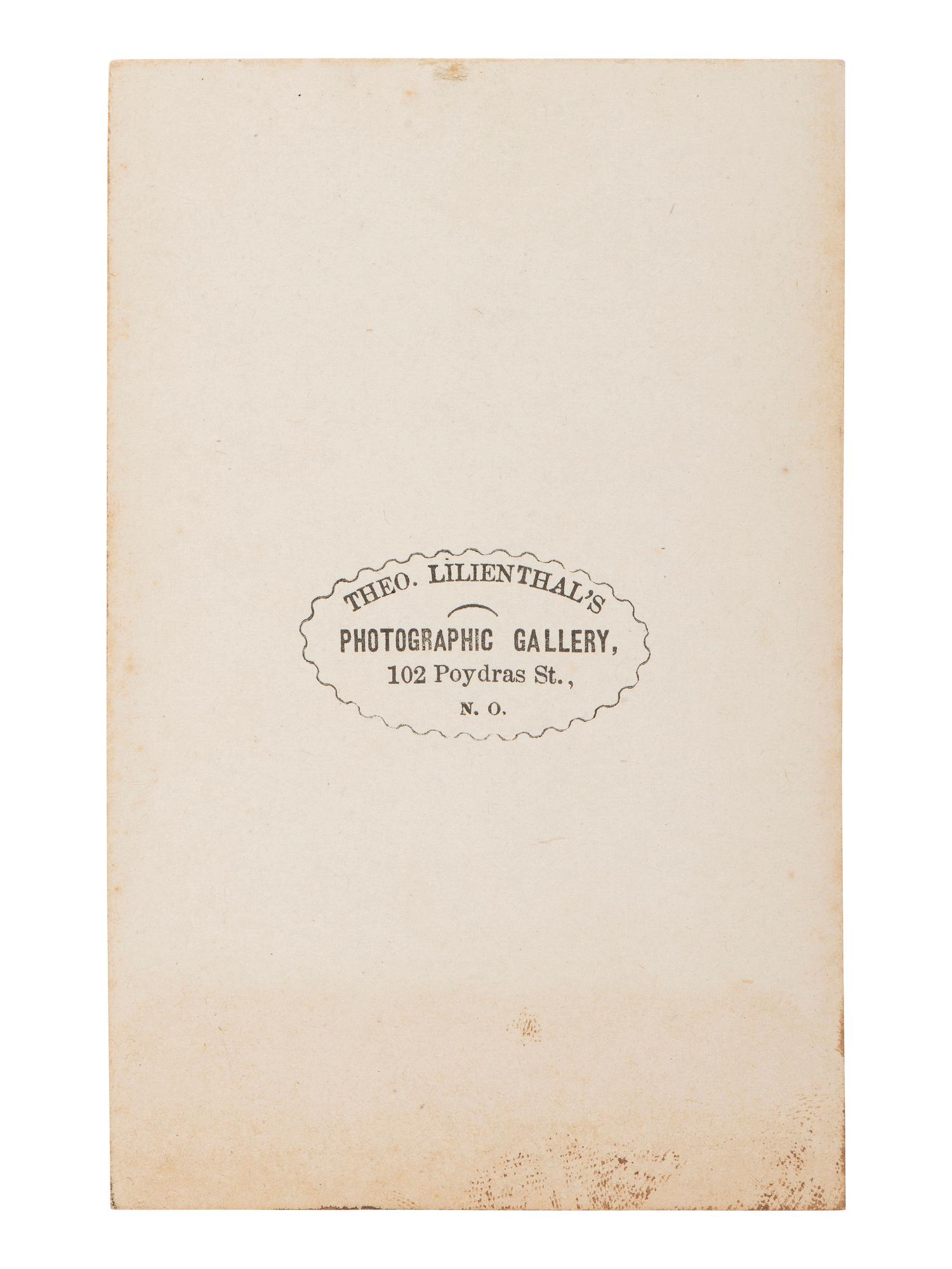 [CIVIL WAR -- GRANT, ULYSSES S. (1822-1885)]. CDV of Ulysses S. Grant as major general. New Orleans, LA: T. Lilienthal, 1863.