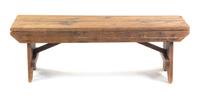 An American Primitive Bench Height 17 3/4 x width 54 x depth 15 inches. — 19TH CENTURY