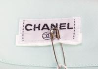 A Chanel Green Cashmere Twin Set, Size 38.