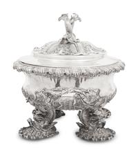 A Paul Storr Silver Sea-Themed Tureen and Cover