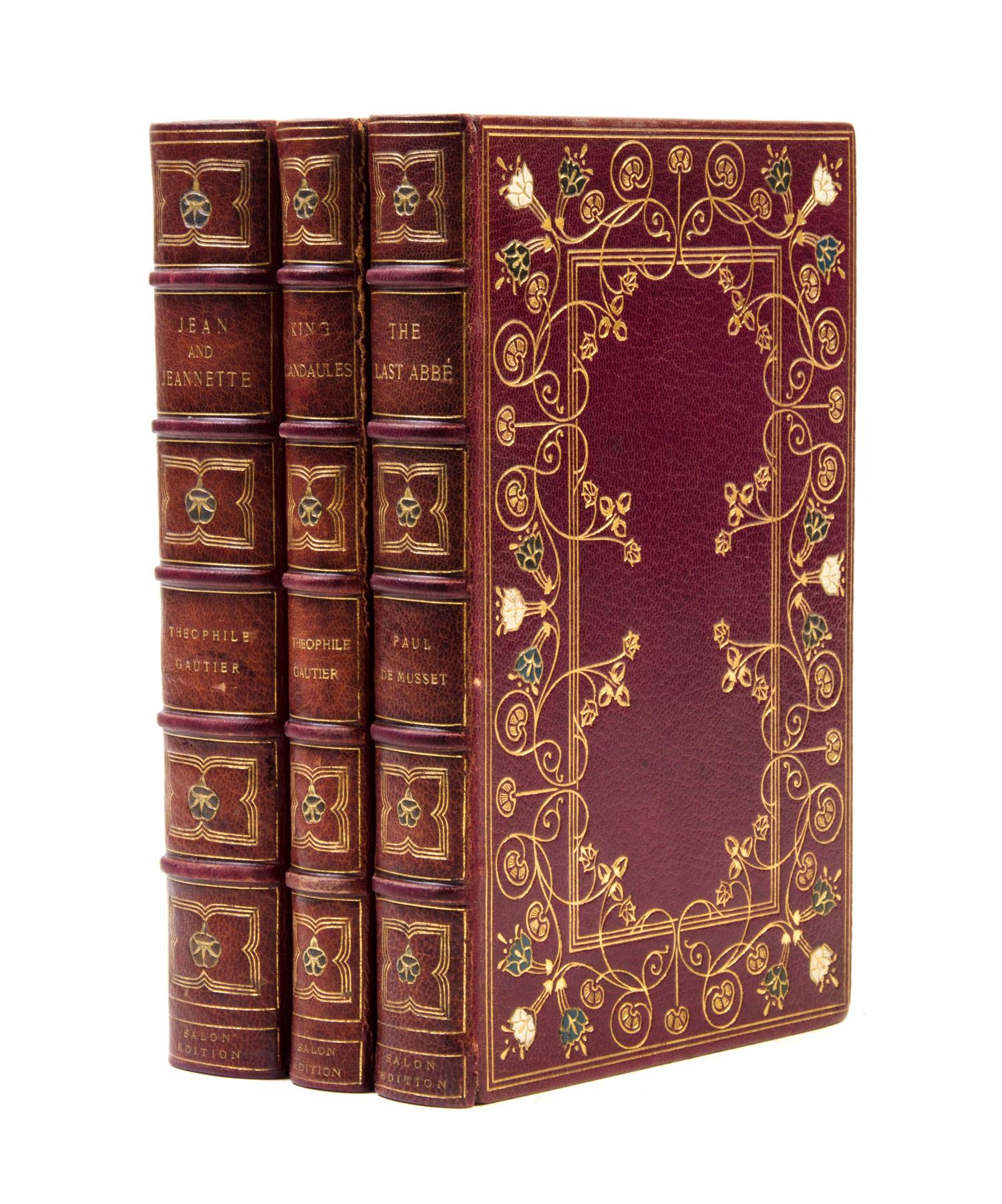(BINDINGS) GAULTIER, THEOPHILE. [Works.] Paris, n.d. 3 vols. Limited edition, finely bound.
