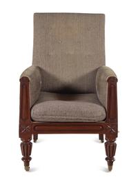 A William IV Style Mahogany Library Chair