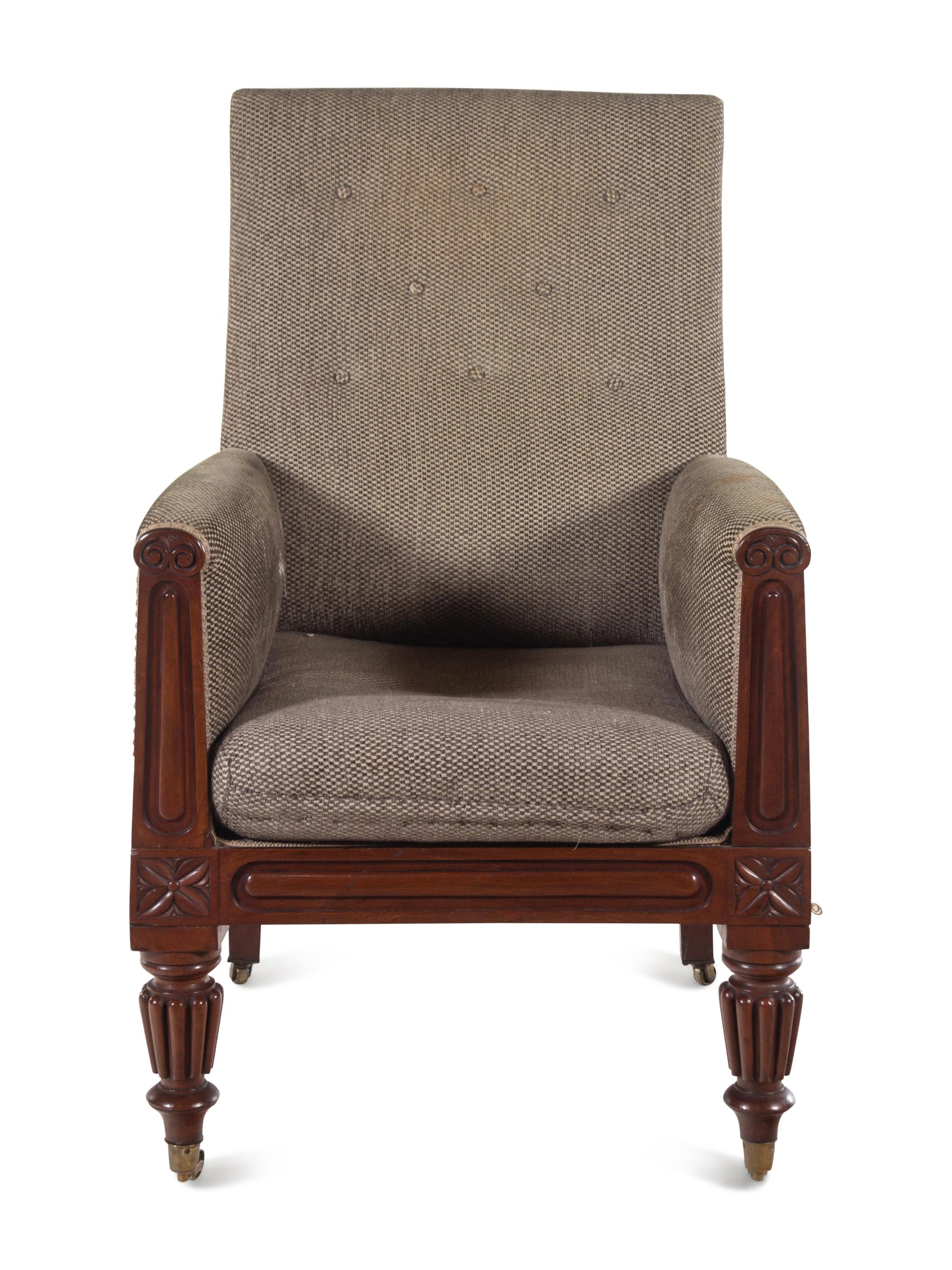 A William IV Style Mahogany Library Chair