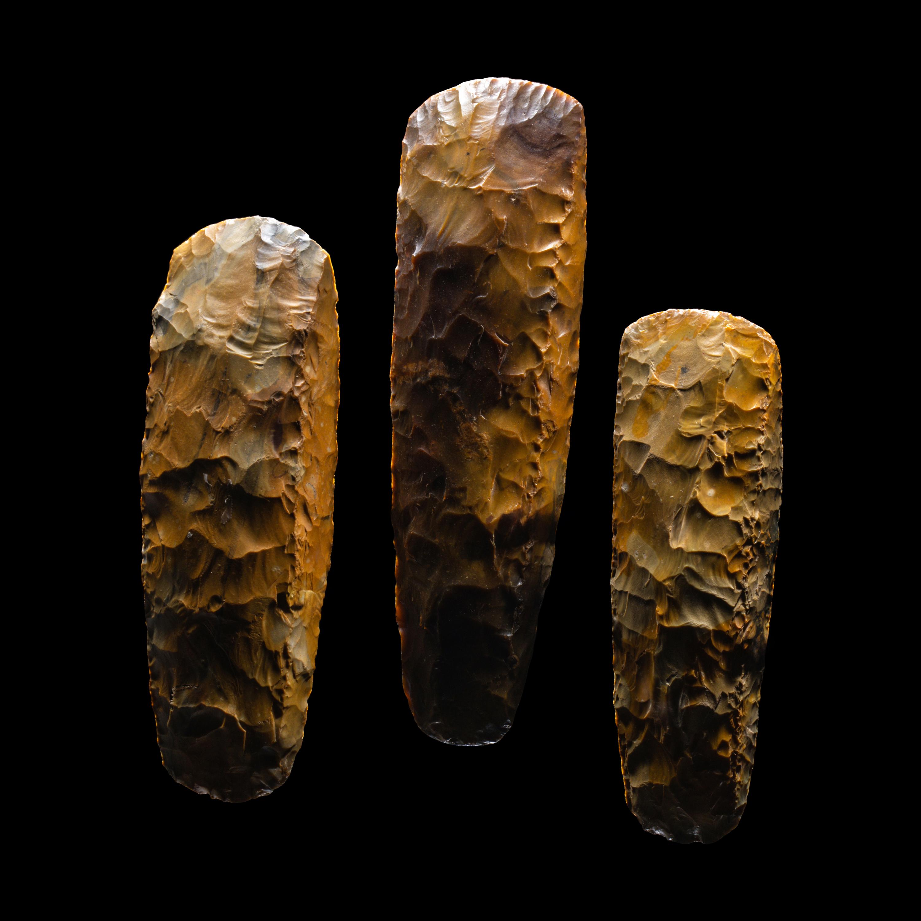 Three Neolithic Flint Thin-Butted Axes