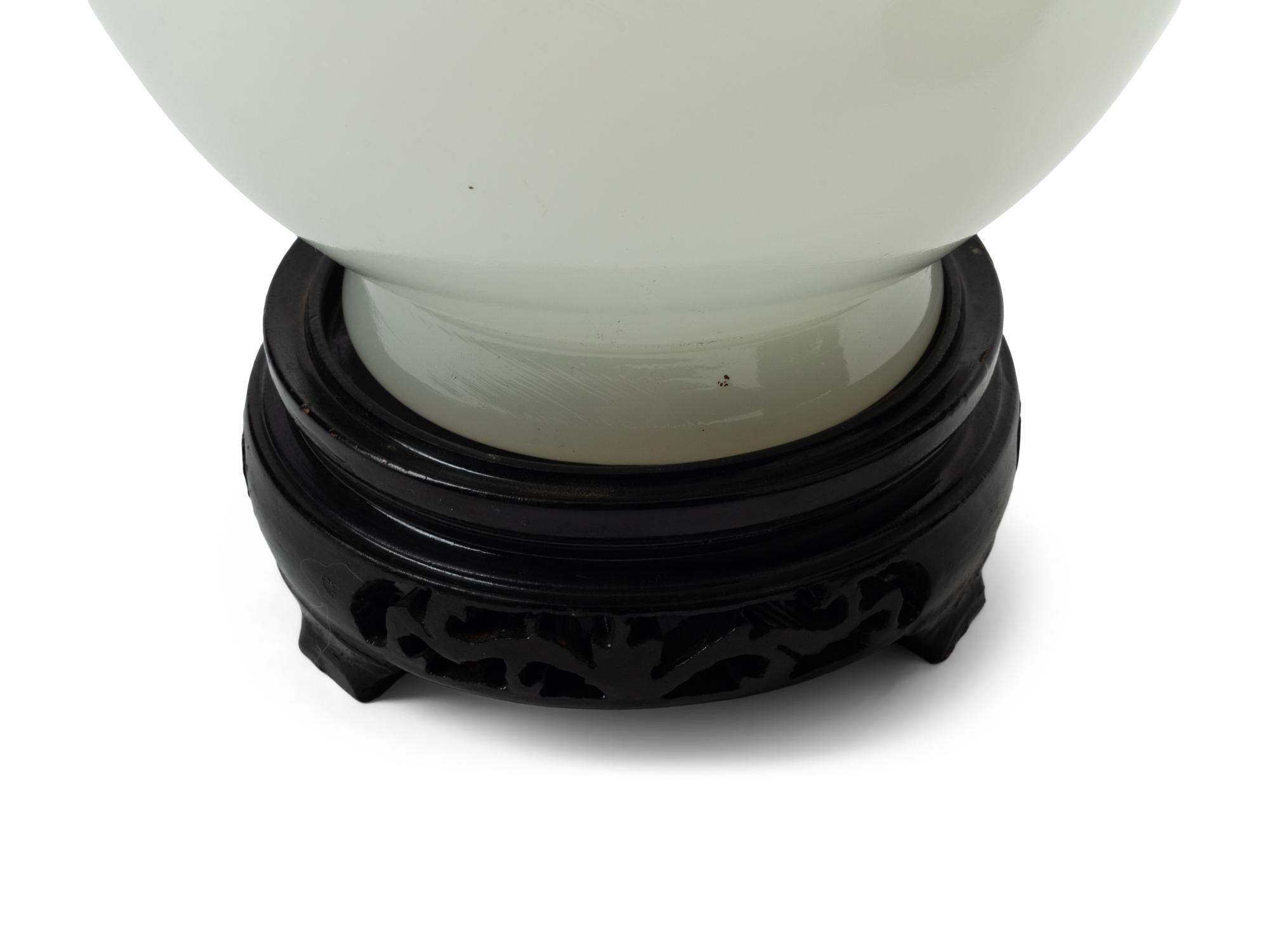 A Pair of Chinese Export White Glass Vases