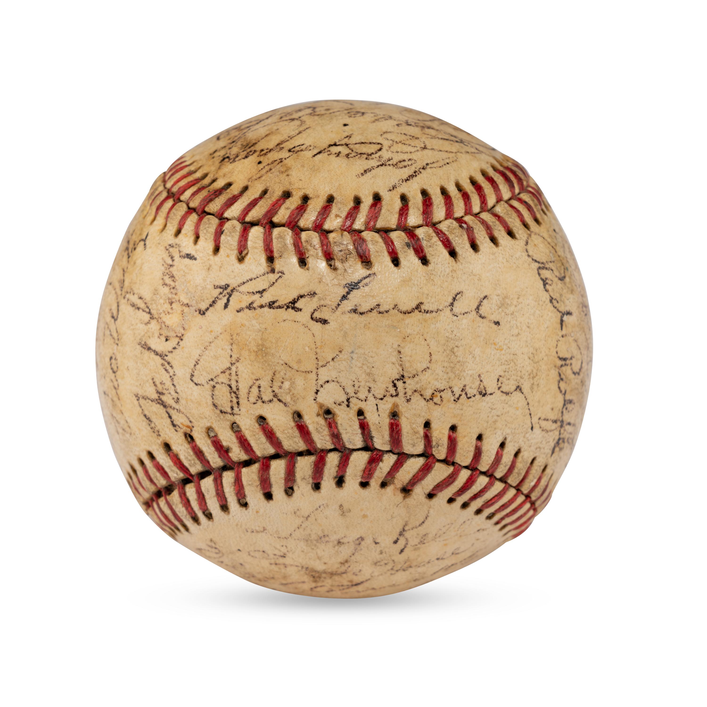 A 1950 Detroit Tigers Team Signed Autograph Baseball