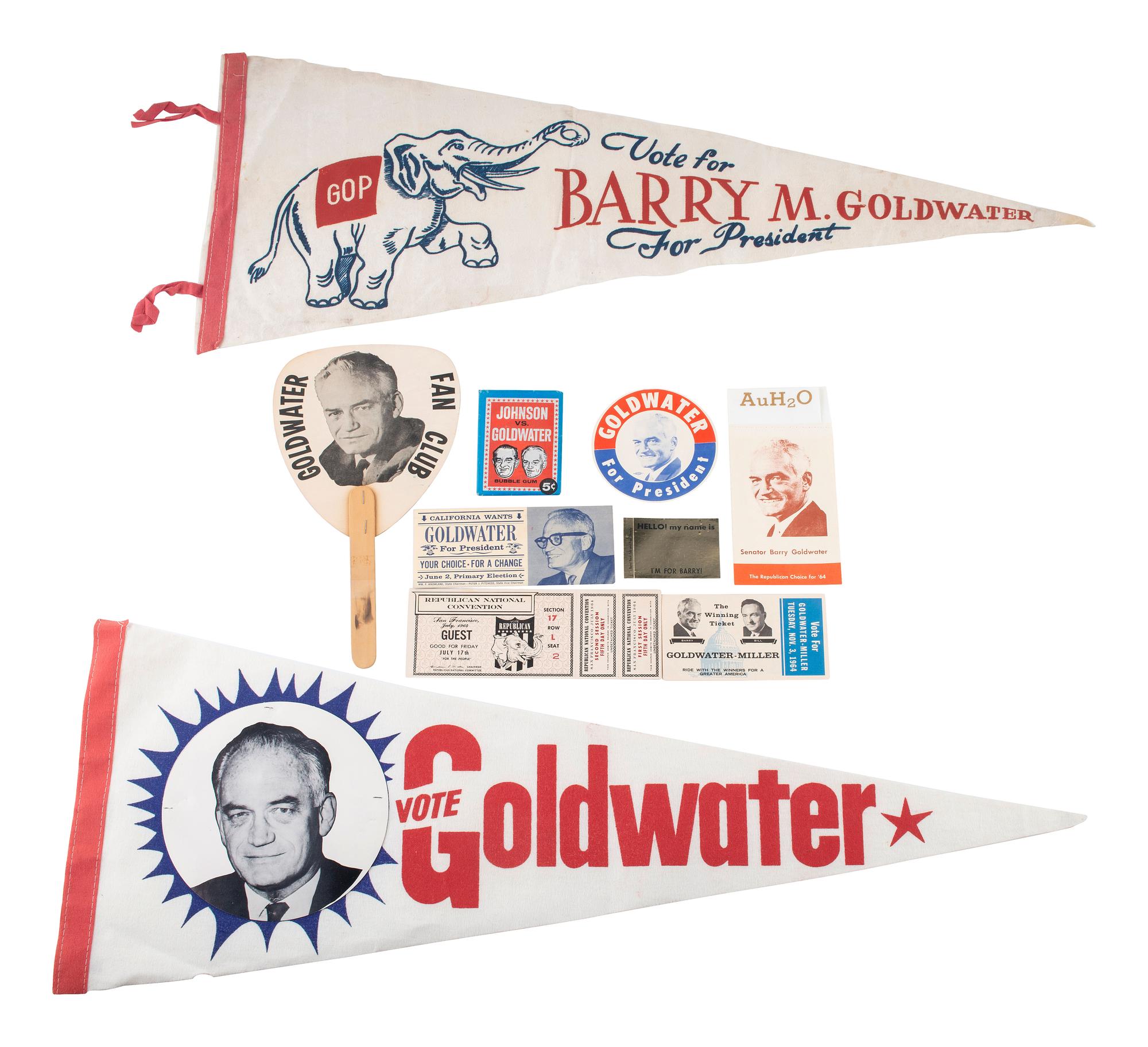 [POLITICS]. Massive group of campaign and presidential ephemera, 2nd half of the 20th century.