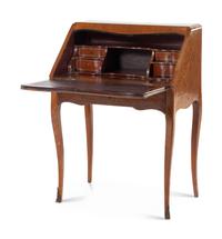 A French Parquetry and Marquetry Slant-Front Desk