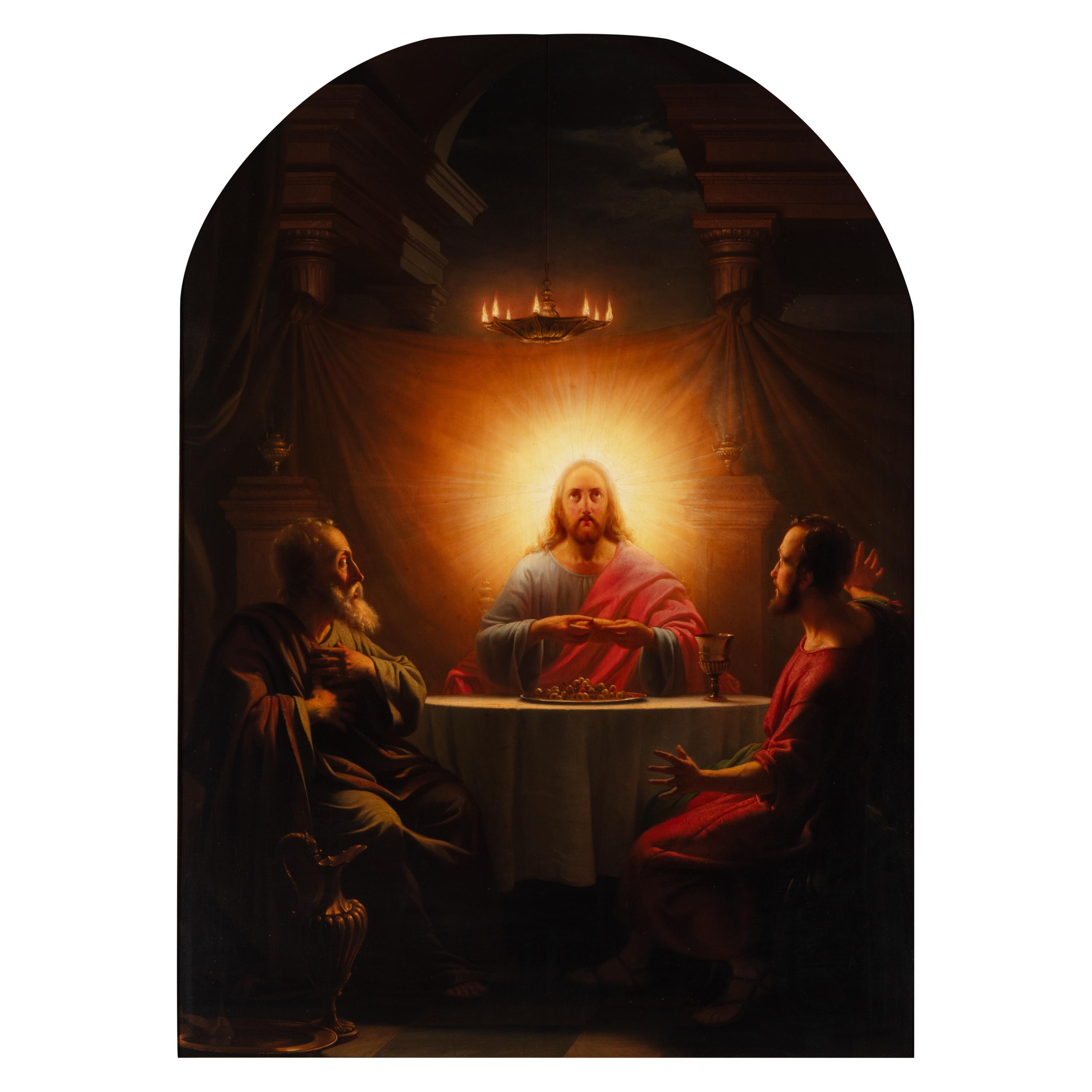 Petrus van Schendel (Belgian, 1806-1870) — The Supper at Emmaus , 1844
