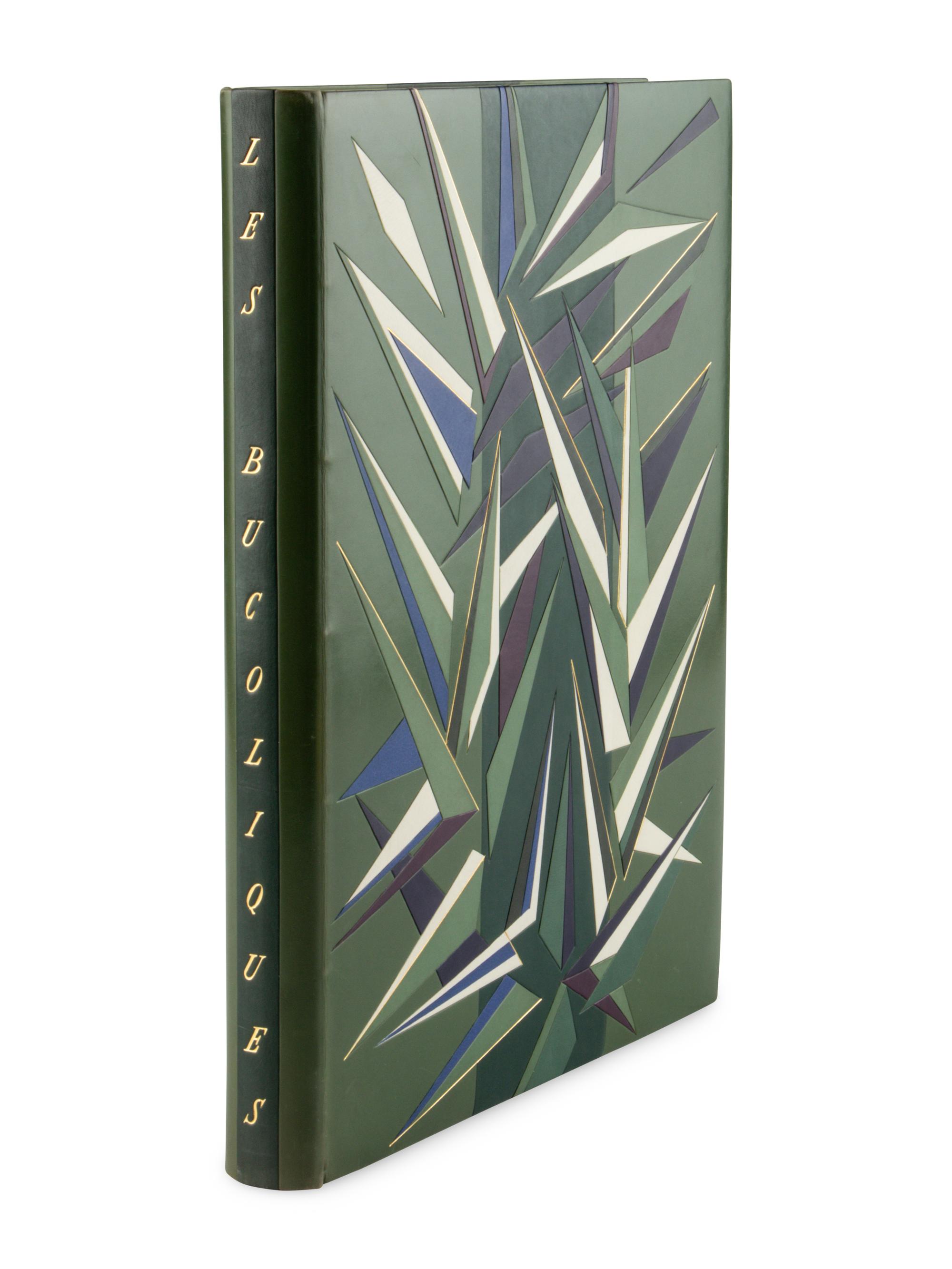 [BINDING]. VALÉRY, Paul (1871-1945) and Jacques VILLON (1875-1963). Les Bucoliques de Virgile. Lithographies originales en couleurs de Jacques Villon . Paris: Scripta & Picta, 1953.