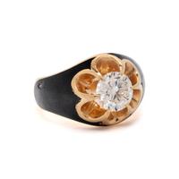 DIAMOND AND ENAMEL RING
