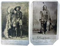 Two cabinet cards of Native Americans george spencer, chicago, il, and william notman & son, montreal, circa 1885