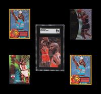 A Group of Five Michael Jordan Basketball Cards,