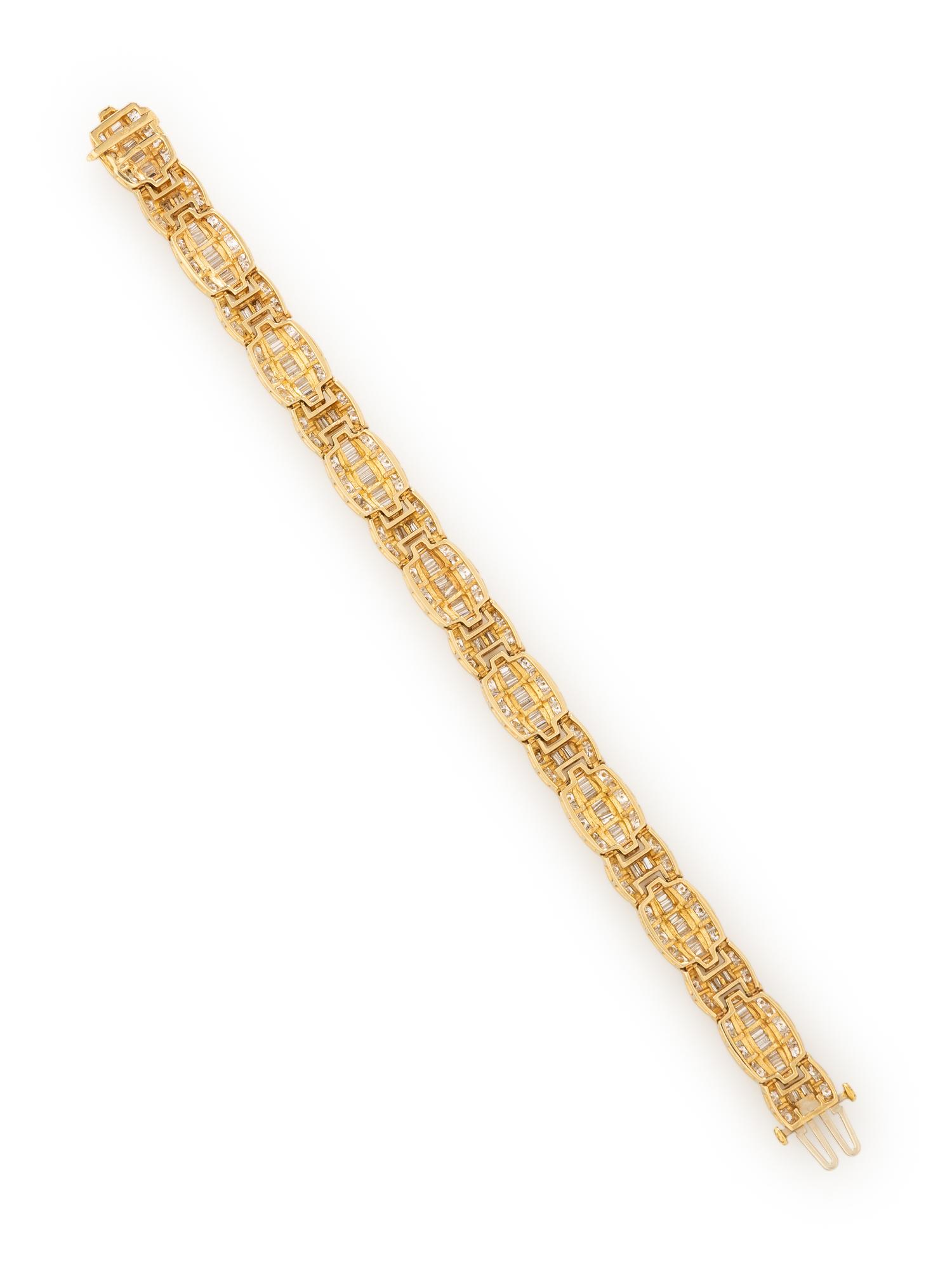 DIAMOND AND YELLOW GOLD BRACELET